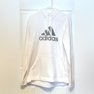 White large - long- adidas hoodie, new without tags - never worn